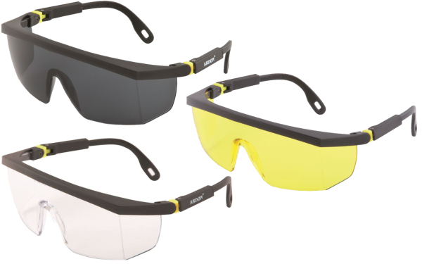 ARDON Schutzbrille V10 Serie – Ultraleicht, EN166, Polycarbonat – Wählbar in Klar, Rauch & Gelb