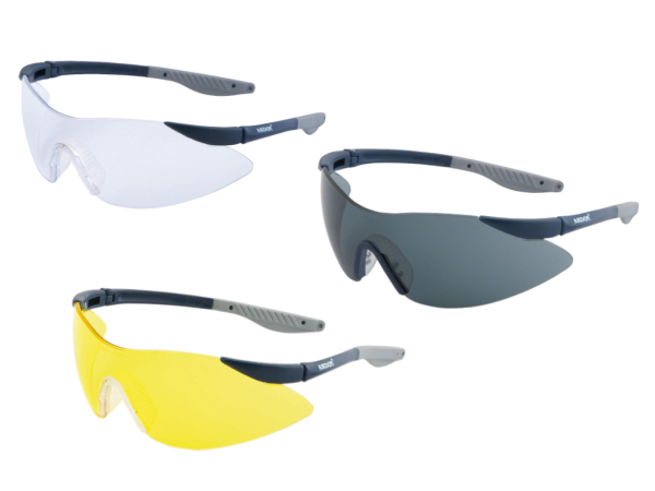 ARDON Schutzbrille V7 Serie – Voll verstellbar (Länge & Neigung), Seitenschutz, EN166 – Wählbar: klar, rauch, gelb